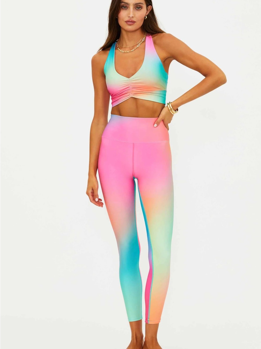 Beach Riot Piper Legging Strawberry Sunset Ombre